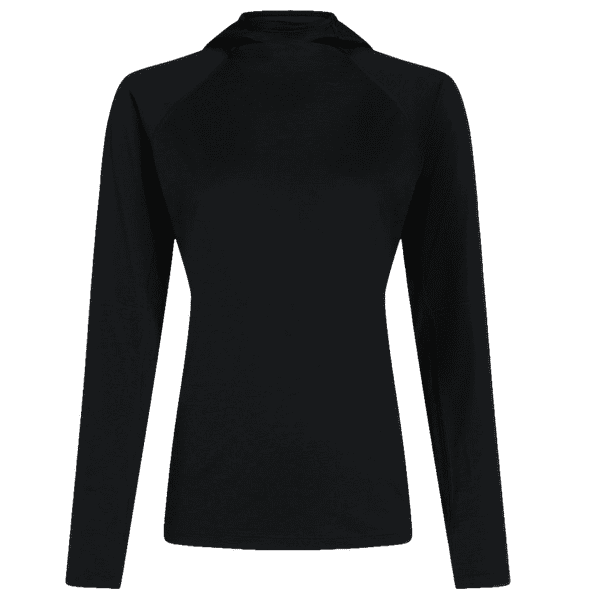 Koszulka z długim rękawem Icebreaker MerinoFine 150 Ace LS Hoodie Women BLACK