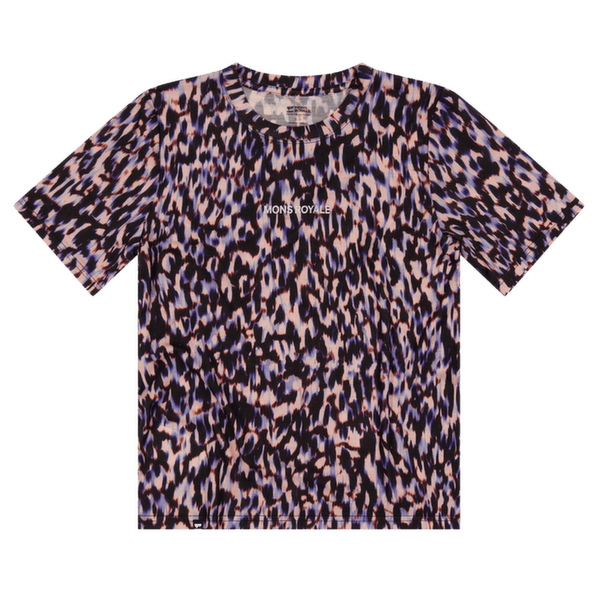 Koszulka z krótkim rękawem Mons Royale Icon Merino T-Shirt Women Rock Leopard