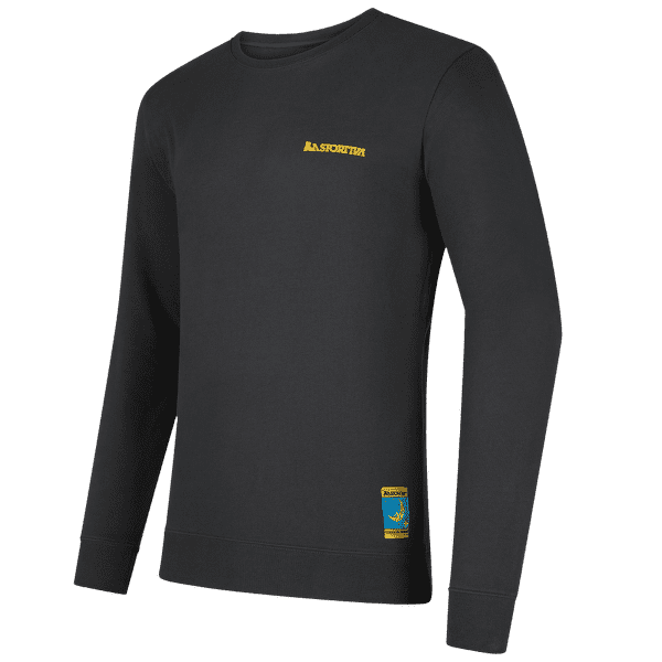 Koszulka z długim rękawem La Sportiva CLIMBING ON THE MOON Sweatshirt Men Carbon/Giallo
