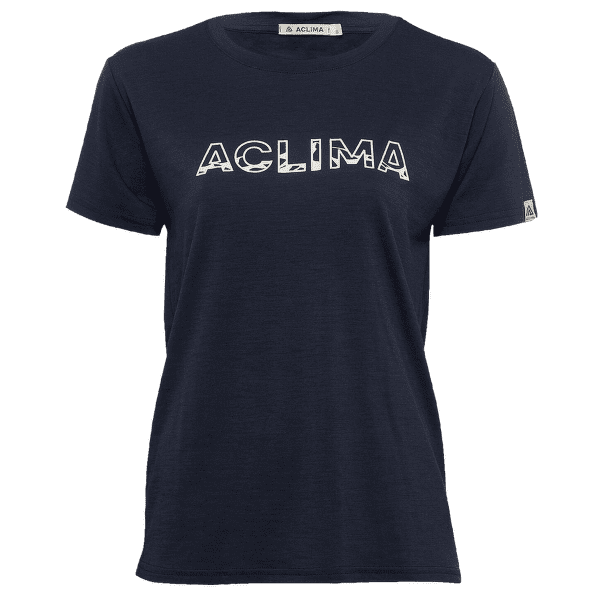 Koszulka z krótkim rękawem Aclima LightWool Tee Logo Women Navy Blazer