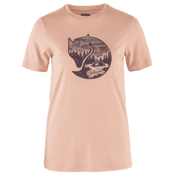 Koszulka z krótkim rękawem Fjällräven Abisko Wool Fox SS Women Chalk Rose-Port