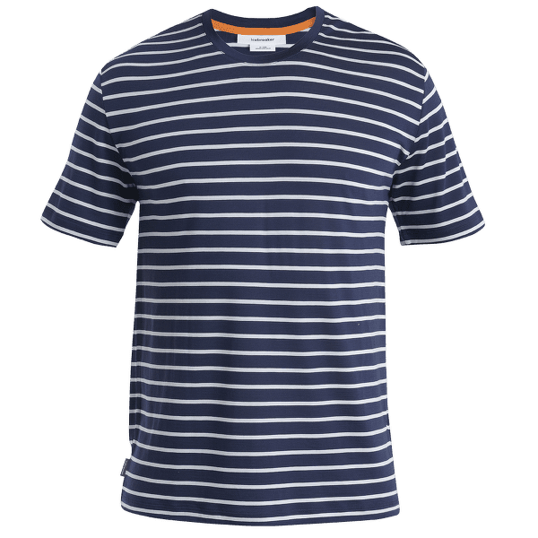 Koszulka z krótkim rękawem Icebreaker Merino Drayden SS Tee Stripe Men MIDNIGHT NAVY/SNOW/S