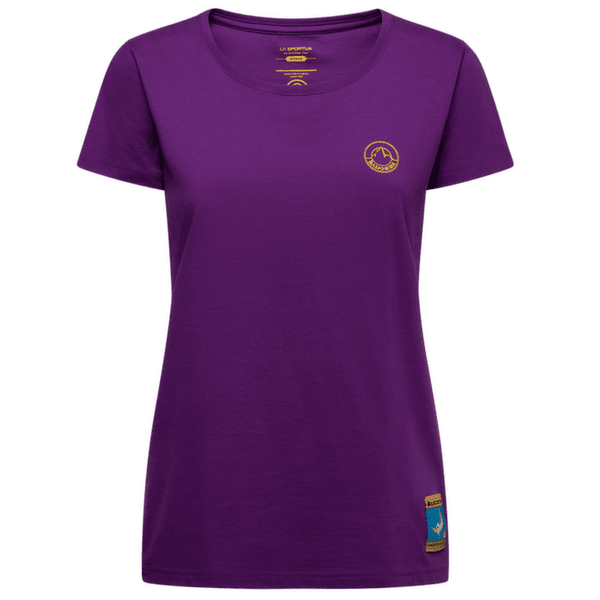 Koszulka z krótkim rękawem La Sportiva CLIMBING ON THE MOON T-Shirt Women Viola/Giallo