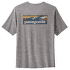 Koszulka z krótkim rękawem Patagonia Cap Cool Daily Graphic Shirt - Waters Boardshort Logo Abalone Blue: Feather Grey