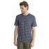 Koszulka z krótkim rękawem Icebreaker Merino Drayden SS Tee Stripe Men MIDNIGHT NAVY/SNOW/S