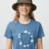 Koszulka z krótkim rękawem Fjällräven FJÄLLBLOMSTER FOX T-SHIRT WOMEN Dawn Blue