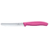 Tomato knife Swiss Classic, wavy, pink, 11 cm Pink