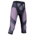 Legginsy 3/4 UYN Evolutyon UW Pants Medium Melange Women Anthracite Melange/Raspberry/Purple
