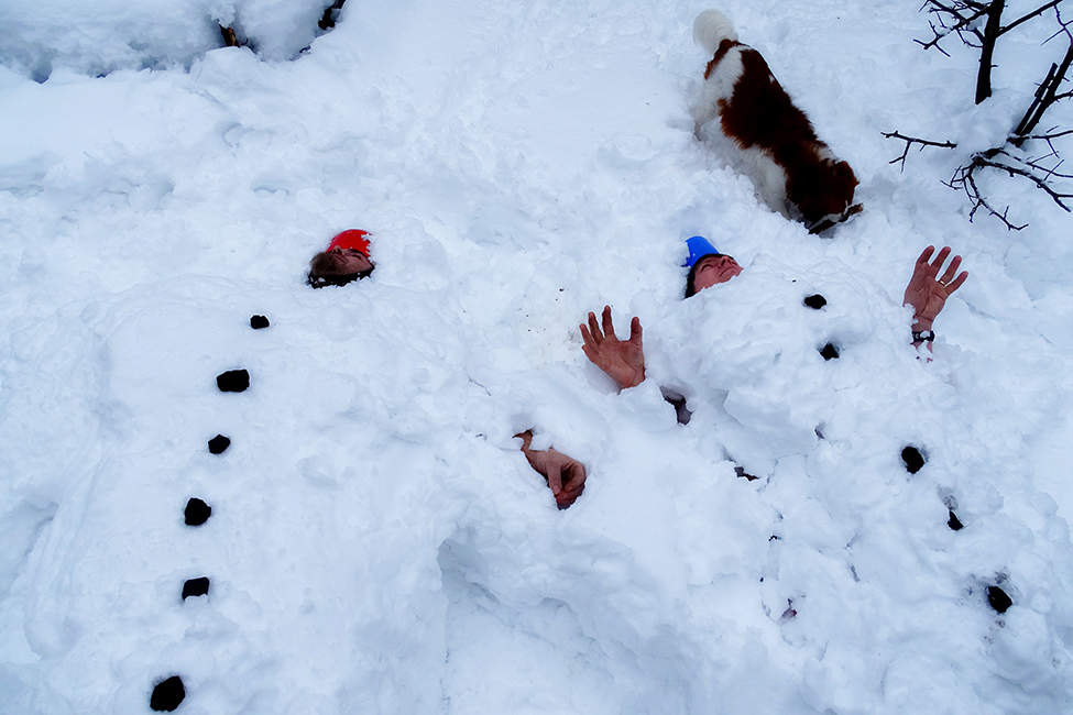 otužování sněhem